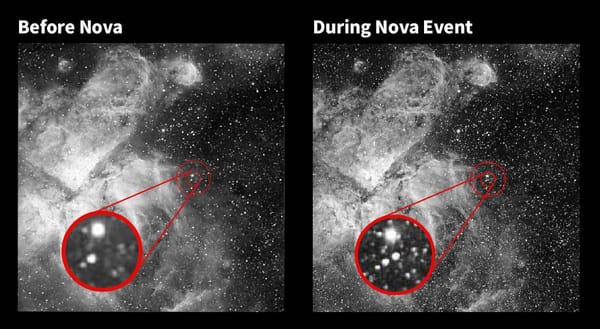 Image of Before and After a Nova Explosion